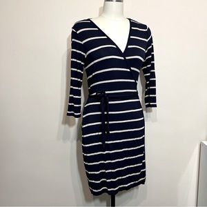 Calvin Klein Faux Wrap Jersey Dress | Size 10